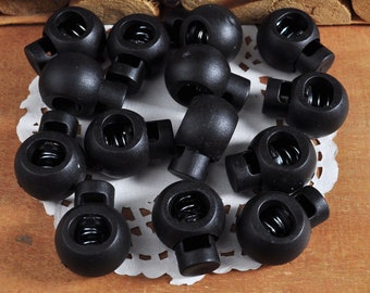 10-100Pc Plastic Single Hole Round Cordlock,Toggles Stopper,18mm drawstring lock,Black cord lock,elastic cord stop,Toggle Lock supply