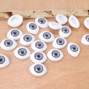 10pair Gray Eyeball Cabochons,Doll Eyes,Doll Eyes Plastic,Eyes Craft,Eyes Flat Back,doll eyes supplies 14x19mm