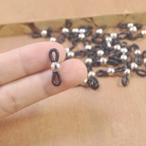Black eyeglass holder,Rubber Glasses Chain Holders,20pcs Eye Glasses Spectacle Chain Strap Holder Rubber Loop Ends-- 21x4mm