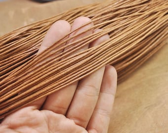 20 Yards/50 Yards Waxed Cotton Cords,1.5mm Brown Color Cotton Cord,Nacklace and Bracelet Cord,Beading String Cord -- FF290B