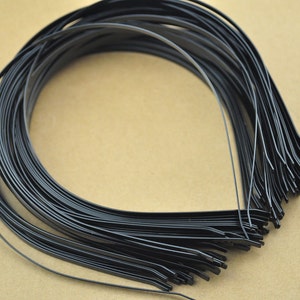 SALE20pc Metal Black Headbands 4mm Black plated with bent end Wholesale image 3