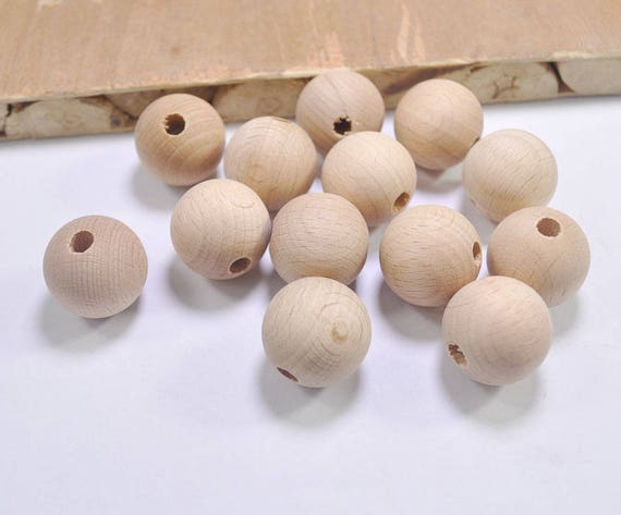 400 Perline Legno Naturale 8mm - Palline Con Foro Per Bracciali, Collane E Decorazioni Fai-Da-Te - Foto 3
