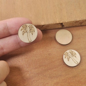 10Pcs Flat round wood,Natural Wood Coconut tree Earring Pendant,Wooden Jewelry,Wood Coins, Wood Disk,DIY,blank unfinished pendant,20mm