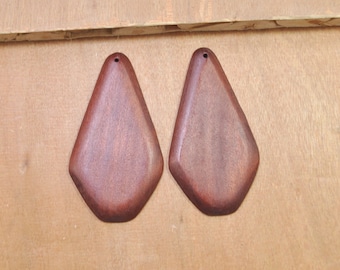 10stk Holz Ohrring Zubehör, große Träne Holz Anhänger, braune unregelmäßige Holzohrring, Holzschmuck Perlen liefert--85 x 45 mm