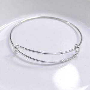 60mm Adjustable Bangle Bracelet,Nickle Color Children&#39; bangle bracelet blanks expandable bangle bracelets charm.