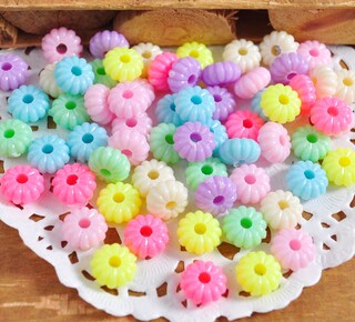 200 Perline Acriliche A Forma Di Fiore 12 Mm – Colori Pastello Misti, Perline Distanziali Per Creare Gioielli Fai Da Te, Bracciali E Collane