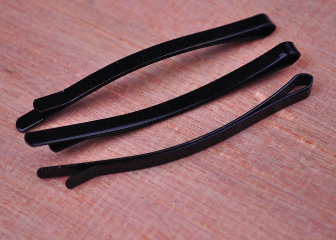 100PCS Black Tone Long Metal Bobby Pinshair Cliphair Etsy