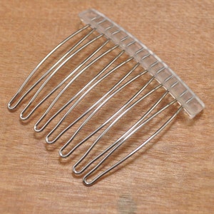 Silver Hair Combs,Wholesale Silver Tone 7 teeth (43x49mm)Metal hair comb,10pcs Wedding Bridal Accessory Veil Crafts DIY,Hair Accessories