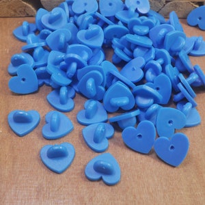 20Pcs Turquoise blue Heart Rubber pin back, Rubber Pin Backs for Hat Pins,rubberback, rubber pinback, pin back, pin upgrade, pin lock
