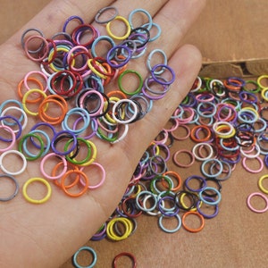 Coloured jump rings,100, 300 or 500 Pcs Bulk 10mm Metal Jump Rings, Findings, Open Rings, Jewelry Supply