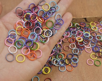 Coloured jump rings,100, 300 or 500 Pcs Bulk 10mm Metal Jump Rings, Findings, Open Rings, Jewelry Supply