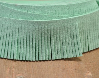 Mint green Faux Suede Leather Fringe Trim,Tassel Trimming Ribbon,30mm wide,Boho,Cowboy Costume,Sewing Crafts,Neotrims,Shoes