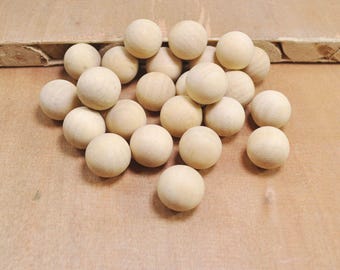 18mm Natural Wooden bead,50Pcs unfinished Round Ball Wood bead,Wooden ball - NO hole.