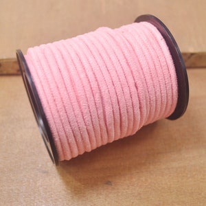 ¡Nuevo! Cordón redondo, 1/2/3/4/5Yards 3mm rosa falso ante cordón de cuero cordón collar de abalorios haciendo pulsera de cuerda, cordón de ante vegano-33 #