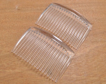 20pcs Hair combs,transparent plastic hair combs (19 teeth) 66mmx45mm,Wholesale Plastic Hair Combs.