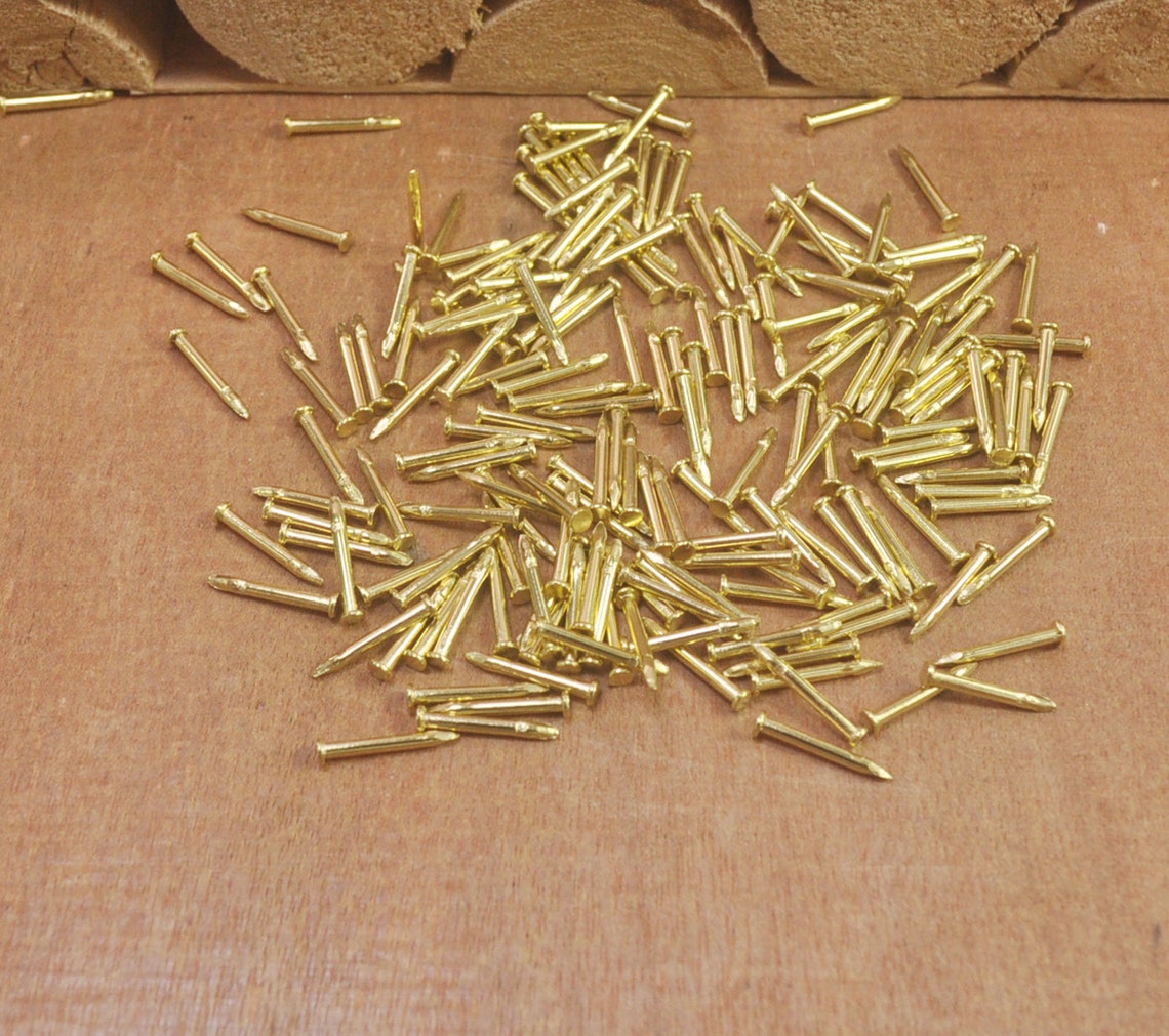 100pcs Solid Brass Brad Nails 2x10mm Tacks Nails Brads. Etsy