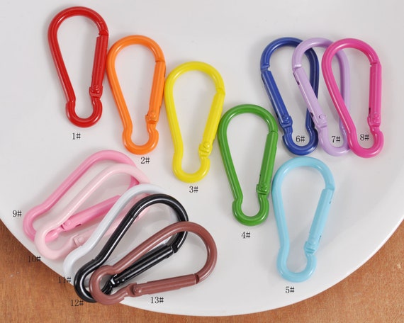 5 Pezzi Moschettoni In Alluminio Portachiavi - Gancio A Vite Da 8cm Per Outdoor E Uso Quotidiano