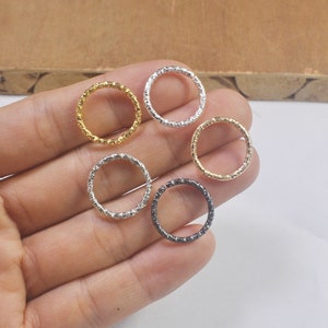 5 Colors,Open Jumpring,100pcs 8/10/12/15/18/20 mm New Style Silver Round Jump Rings Twisted Split Rings Spacer Connectors For Jewelry Making