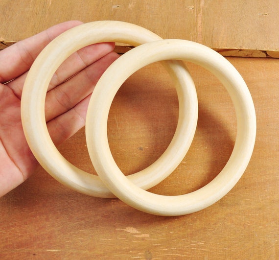 4 - 10 Pc. Bags ~ Unfinished Wooden Rings for Crafting ~ 40mm