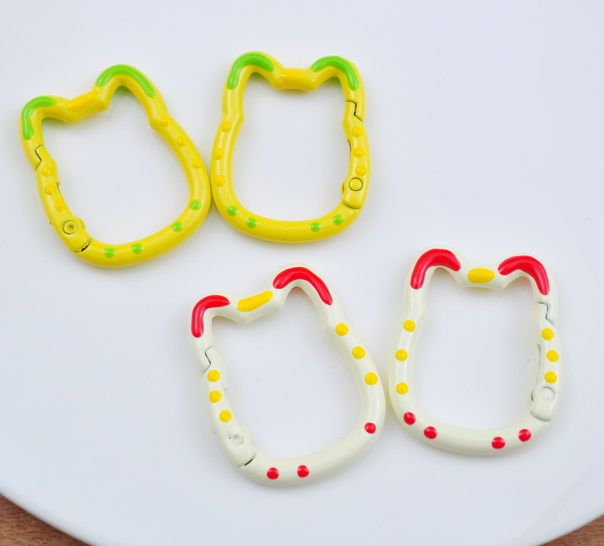 BESPORTBLE Cat Shape Keychain Clips DIY Accessory 20pcs Metal Swivel Snap Hooks Alloy Clasps