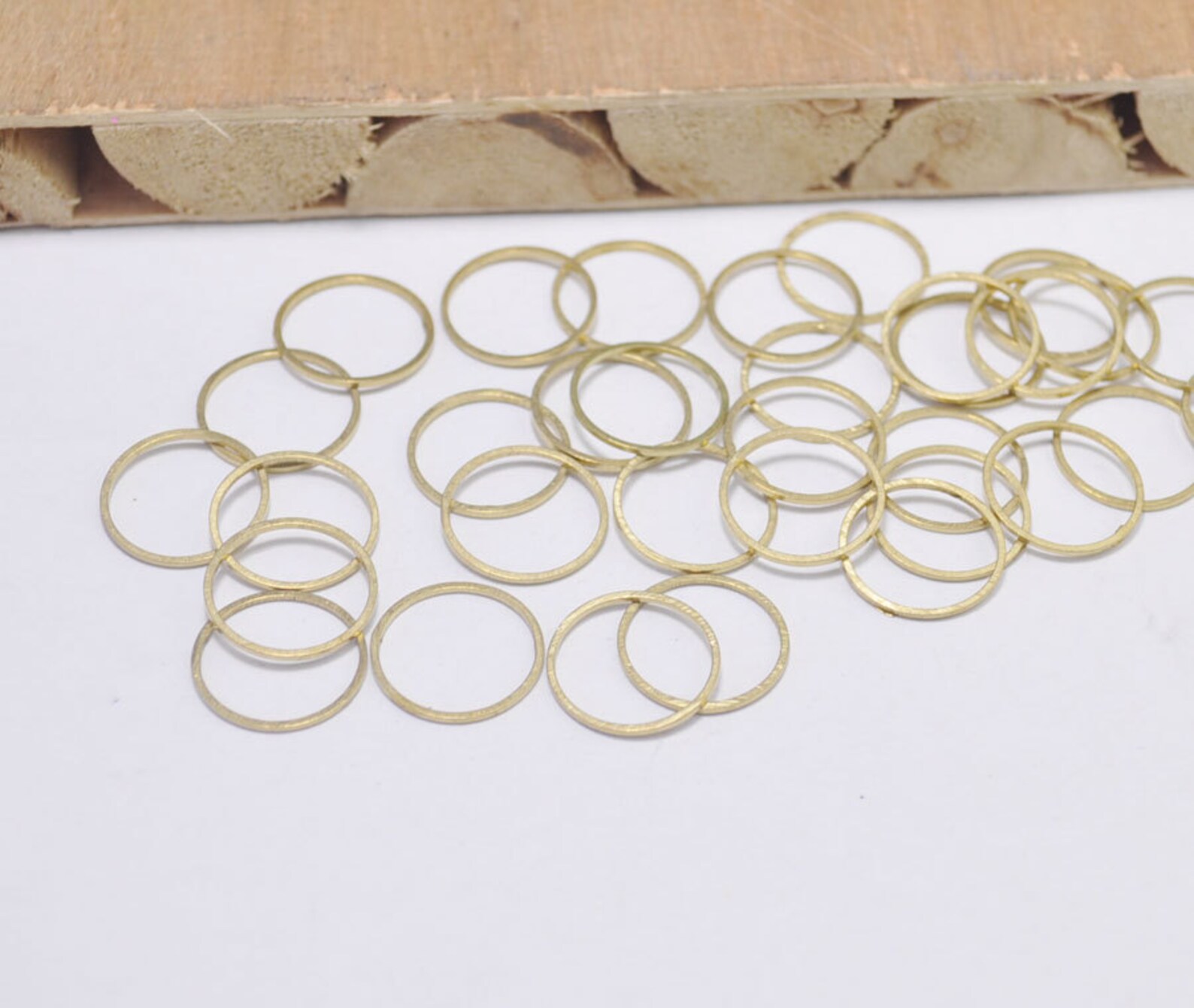 50pcs 15mm Raw Brass Circle Ringsround Brass Cut Tube Circles Etsy