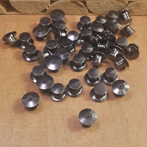 10pcs Gunmetal Locking Pin Backs，Brass Locking clutch,Pin Keepers,pin back
