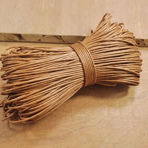 100 Yards Waxed Cotton Cords,1.5mm Brown Color Cotton Cord,Nacklace and Bracelet Cord,Beading String Cord -- FF290B