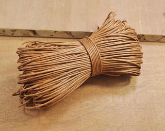100 Yards Waxed Cotton Cords,1.5mm Brown Color Cotton Cord,Nacklace and Bracelet Cord,Beading String Cord -- FF290B