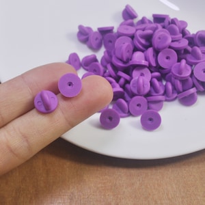 Rubberback,20Pcs purplish red Rubber Clutches Backings Backs Clasp for Enamel Lapel Pin,pin lock,pin back, pin upgrade