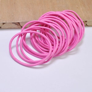 DIY hair elastics,50pcs or 100pcs Elastic Cord,Deep Pink hair elastic cord,hair ties,ponytail holder elastic,pigtail holders 2mm