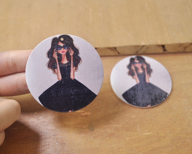 6Pcs DIY Wooden Earrings,African girl wood earring,fashion African Jewelry,Flat Round Wooden Earrings,Big Earrings,Ethnic Jewelry-60mm-FF284