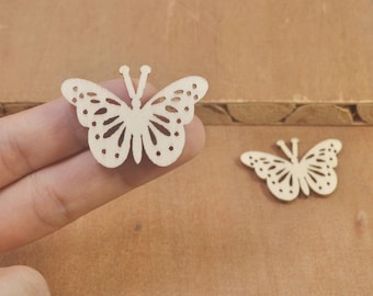 20Pcs Small Wood butterfly,Natural butterfly Wood Pendant,Wooden Jewelry,DIY,unfinished wood butterfly,41x28mm