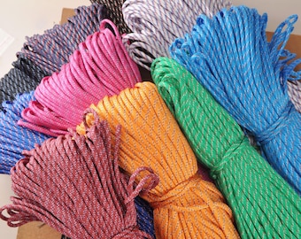 5 meters/10 meters 4mm thickness Paracord,rope cords,Cinch Bag,Soft Cording,Para cord bracelet,DIY Craft Cord--10 colors for your choose