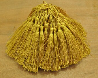 Cridoz - 50 Nappe Oro Per Segnalibri E Creazioni Fai Da Te – Morbide In Poliestere, Con Occhiello, Ideali Per Bomboniere E Decorazioni