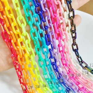 2-50Pcs AB Color Plastic Chain,Acrylic Chain,19inch,Mask necklace,Eyeglass Chain,Necklace makings,Jewelry making supplies,Jewelry DIY