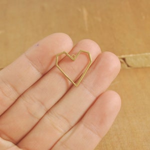 50Pcs Raw Brass Heart Shape Charms，Heart Earrings,Flat Heart,Heart Necklace Pendant,Jewelry Supplies 20mm