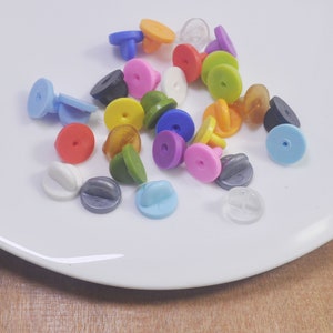 Mixed Color Rubberback,20/50Pcs Rubber Clutches Backings Backs Clasp for Enamel Lapel Pin,pin lock,pin back, pin upgrade