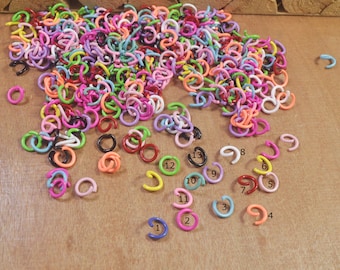 Coloured jump rings,100, 300 or 500 Pcs Bulk 8mm  / 10mm Mixed Color Metal Jump Rings, Findings, Open Rings, Jewelry Supply