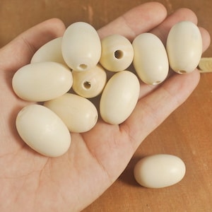 30Pcs Oval wood beads,Unfinished Oval wooden beads Findings,Oval spacer bead,wholesale，20x30mm