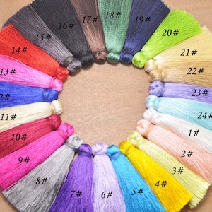 10pc 65mm Assorted color silk tassels,Mini Tassel,High Quality Extra Thick tassels,tassel earring,Tassel Pendants Keychains,Wholesale