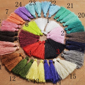 25 Color Mini Silk Tassel,Wholesale 100pcs 4cm Polyester Silk Tassels/Tiny Short Tassel/ Handmade Thread Tassel/Craft Tassel/Tassel Pendant.