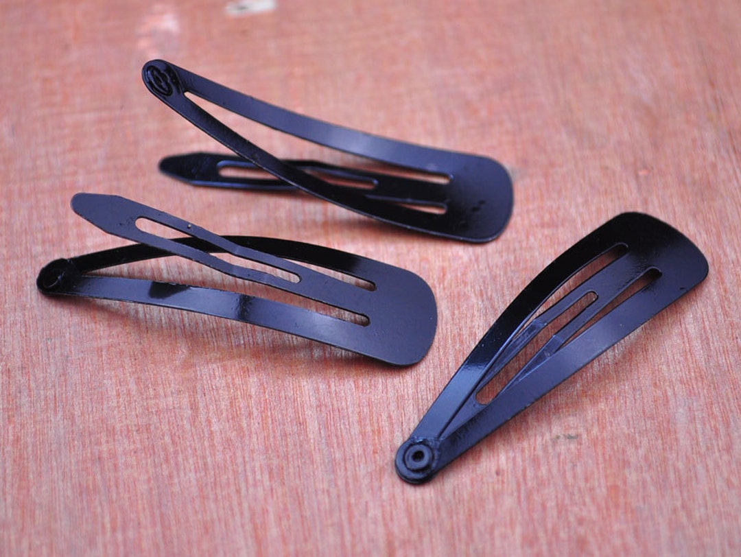 50PC Black Tone Snap Hair Clips,baby Hair Clips,water Drop Hair Clips