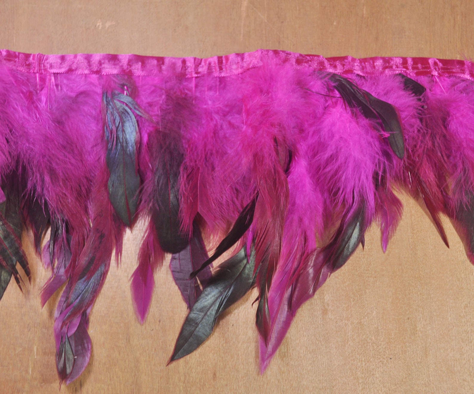 Hot Pink Feather Trim Rooster Feather Fringe Trimsfeather Etsy