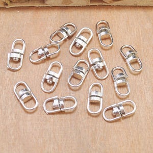 50pcs White K Swivel Key Ring Connectors Perfect for Key Chain Designs--18x8mm