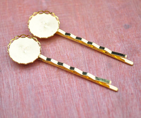 Buy Metal Hair Pin,hair Clips,20pcs Gold Bobby Pins Round Pad