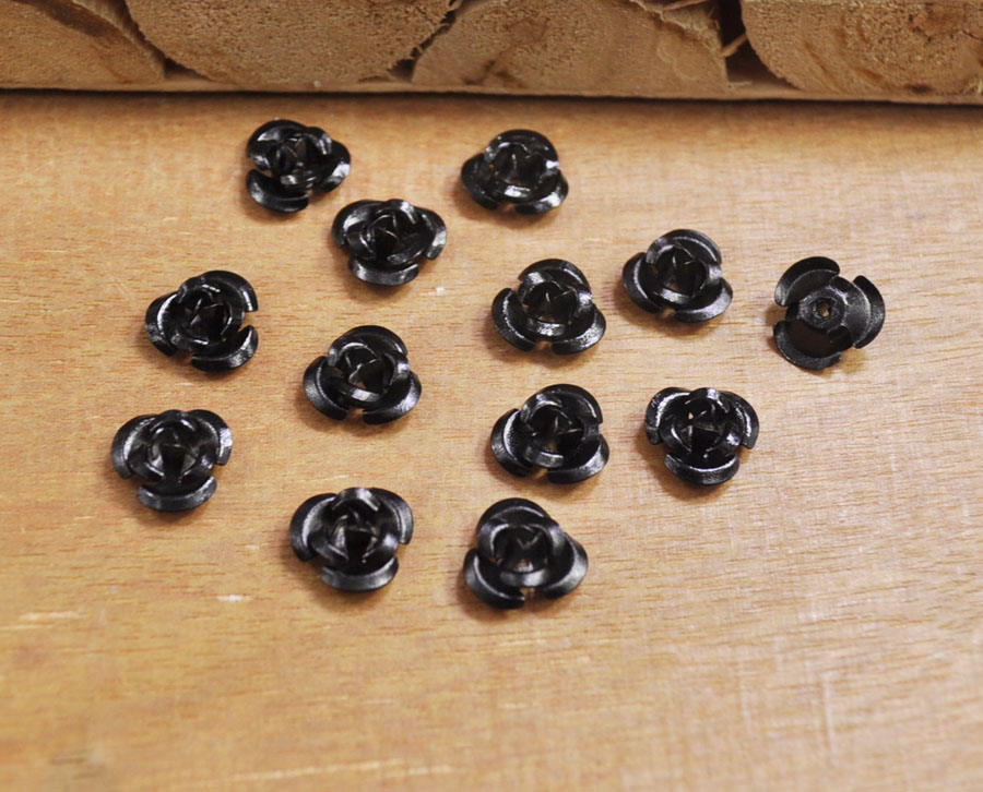 200 Gemischte Farben Aluminium Metall Rose Blume Pe Produktbild-Vorschau 9