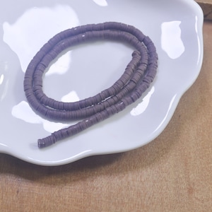 4mm vinyl Heishi beads,Mocha polymer clay beads, African vinyl beads, Polymer Clay DIY Making Jewelry Bead,Length 40cm--3#