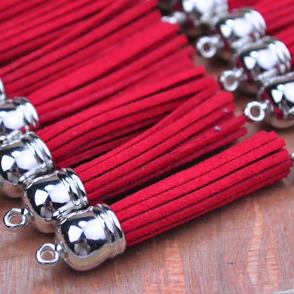 Silver Tassel Caps Etsy