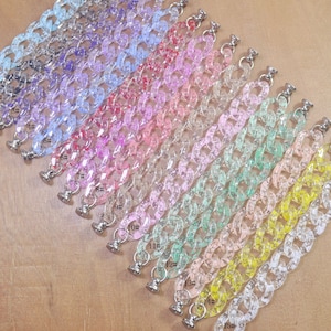 7.7” Colorful Shoe Chain,15Colors,Snowflake Shoe Chain Charms,DIY Shoe Decoration，Chain for Girls Adult Teens Women Charm Widgets Decoration