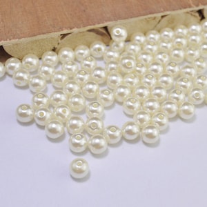 50Pcs 8MM Shiny plastic beads,faux pearl beads,plastic round beads,necklace beads,bracelet beads,DIY Beads.